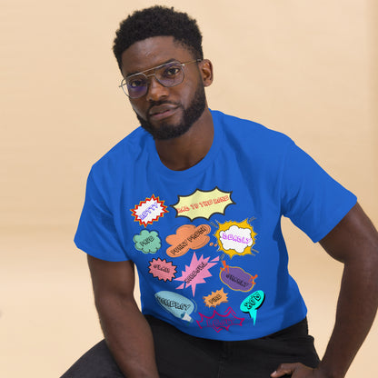80s Comic Style Unisex T-Shirt with Retro Pop Art Graphic – Hipyfi Clothes & Design. royal-front-2