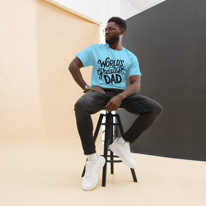 World’s Greatest Dad T-Shirt – Unisex black and white graphic tee with bold typography, perfect Father’s Day gift by Hipyfi Clothes & Design. sky-front-2