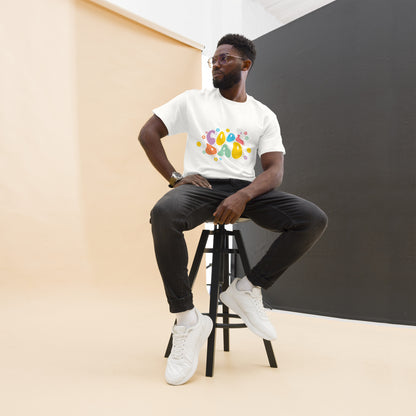 Hipyfi Retro Cool Dad Unisex Graphic Tee – Vintage 70s Style T-Shirt with colorful 'Cool Dad' graphic and floral design. white-front