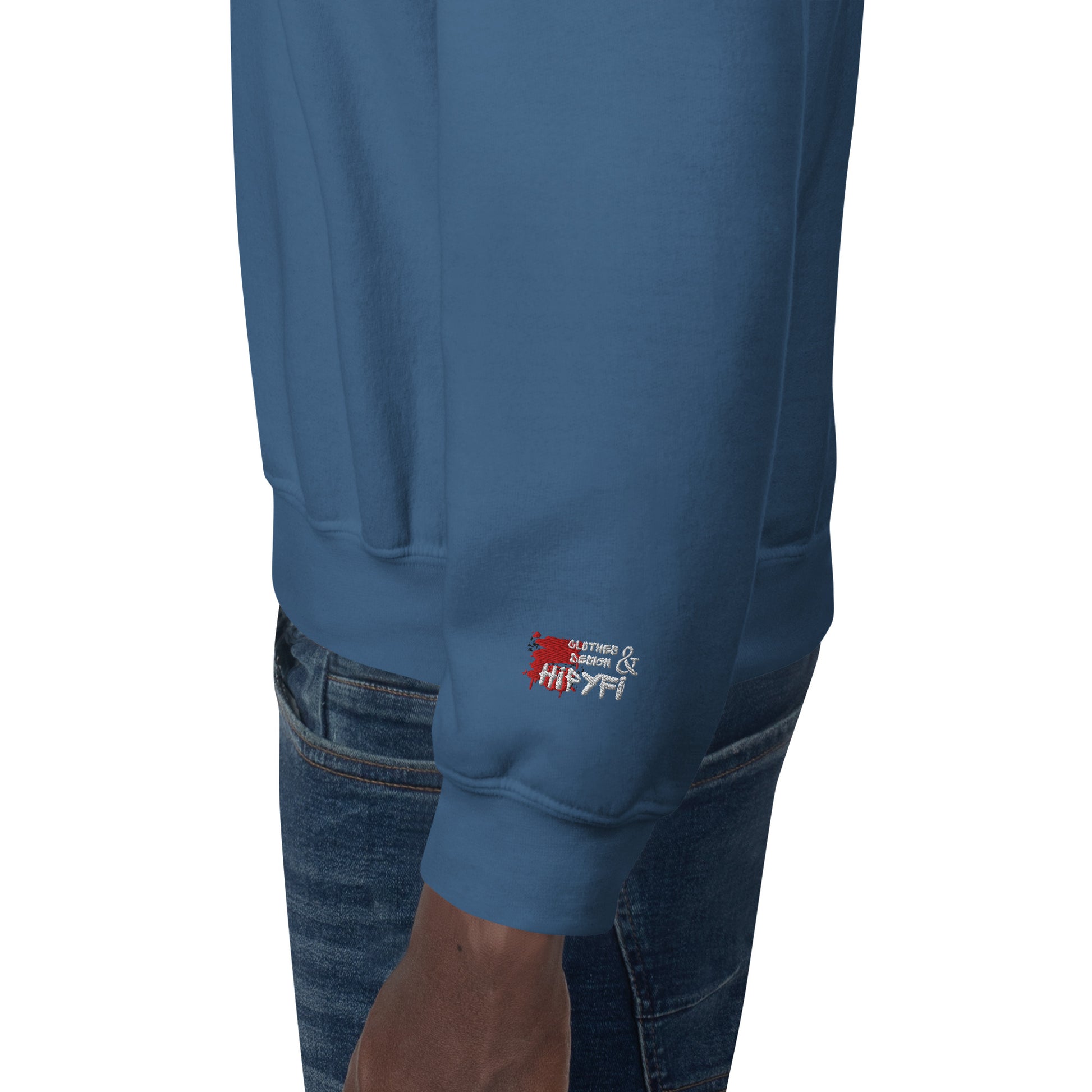 Unisex retro 80s pop culture crewneck sweatshirt with colorful graphic icons – Hipyfi Clothes & Design. indigo-blue-left