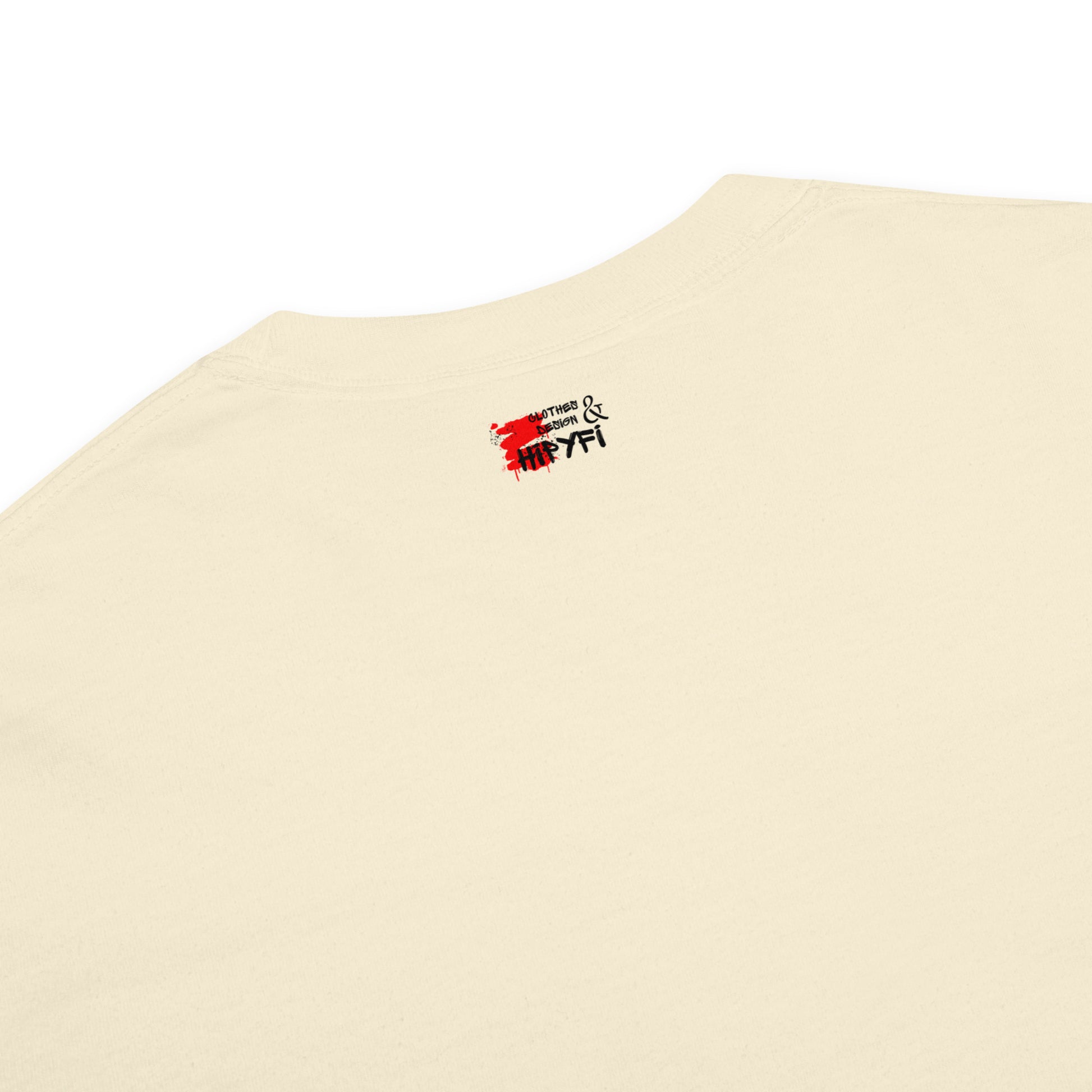 Hipyfi Retro 80s Pop Art Unisex Heavyweight T-Shirt - Vintage Graphic Design, 100% Cotton, Garment-Dyed, Comfortable Fit. Back