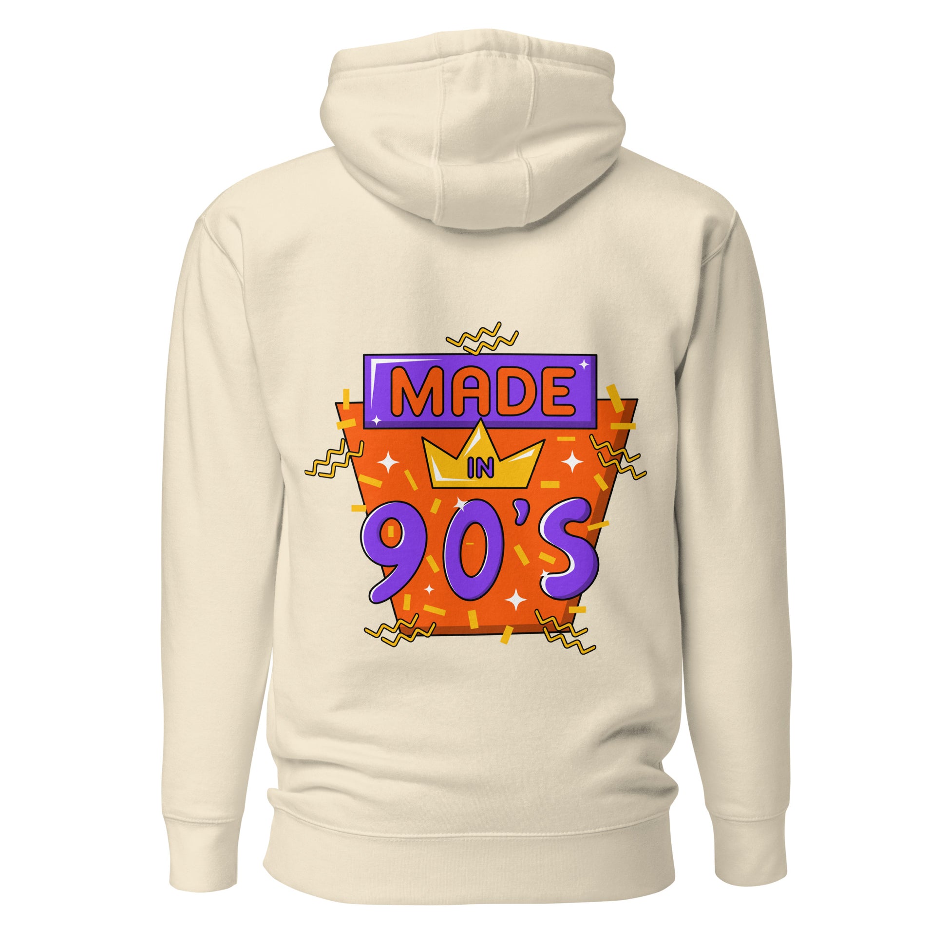 Back to 90s retro unisex graphic hoodie with colorful vintage design – Hipyfi Clothes & Design. bone-back-2