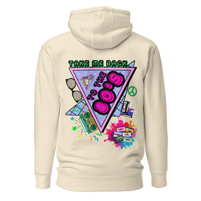 Hipyfi 80s Neon Graphic Hoodie – Unisex Retro Design with Vibrant 80s Pop Culture Graphic. bone-back-2