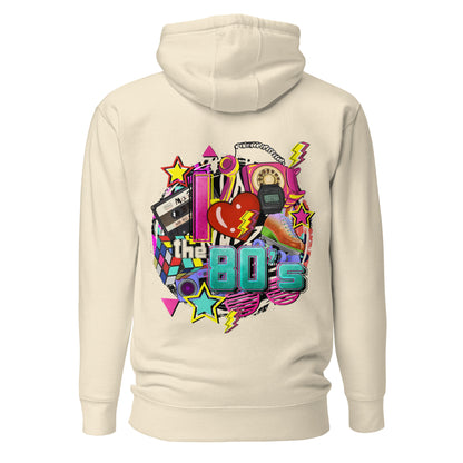 Unisex 80s Retro Hoodie with bold graphic design and 'I'm Not Weird, I'm Awesome' quote – Hipyfi Clothes & Design. bone-back-2