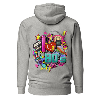 Unisex 80s Retro Hoodie with bold graphic design and 'I'm Not Weird, I'm Awesome' quote – Hipyfi Clothes & Design. carbon-grey-back-2