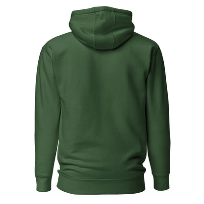 Vaporwave Sunset Unisex Hoodie with retro 80s synthwave design by Hipyfi Clothes & Design. forest-green-back