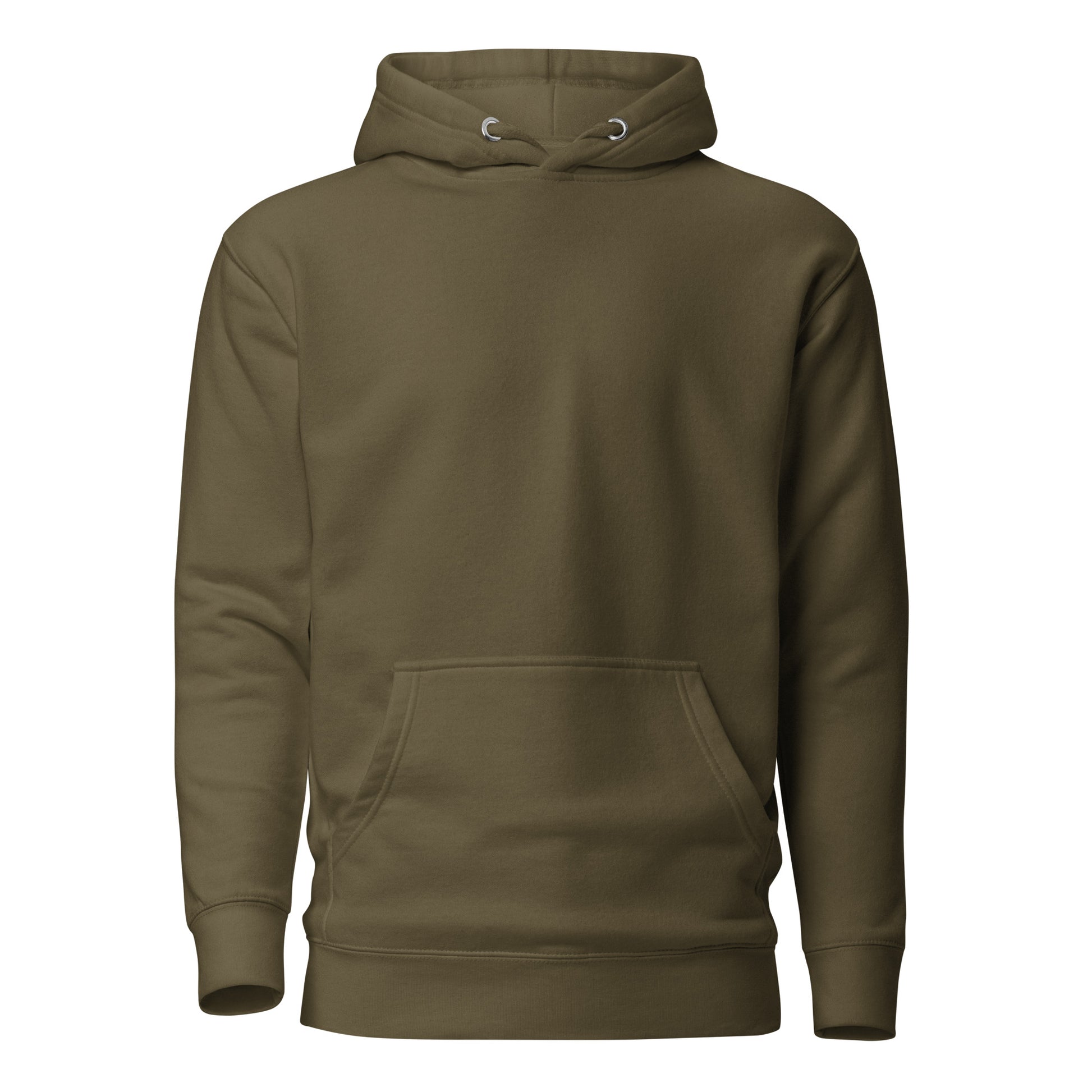 Unisex 80s graphic hoodie with retro slogan – Made in the 80s Vibes by Hipyfi Clothes & Design. military-green-front