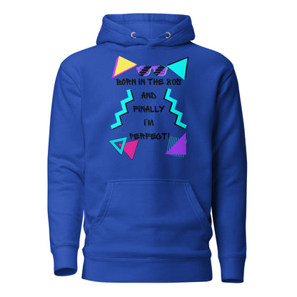 Hipyfi Premium 80s Neon Graphic Hoodie – Unisex Retro Pop Culture Design, Vibrant 80s-inspired geometric graphics. team-royal-front-2
