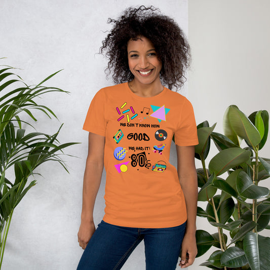 Unisex 80s retro graphic t-shirt with vintage pop culture design by Hipyfi Clothes & Design.
