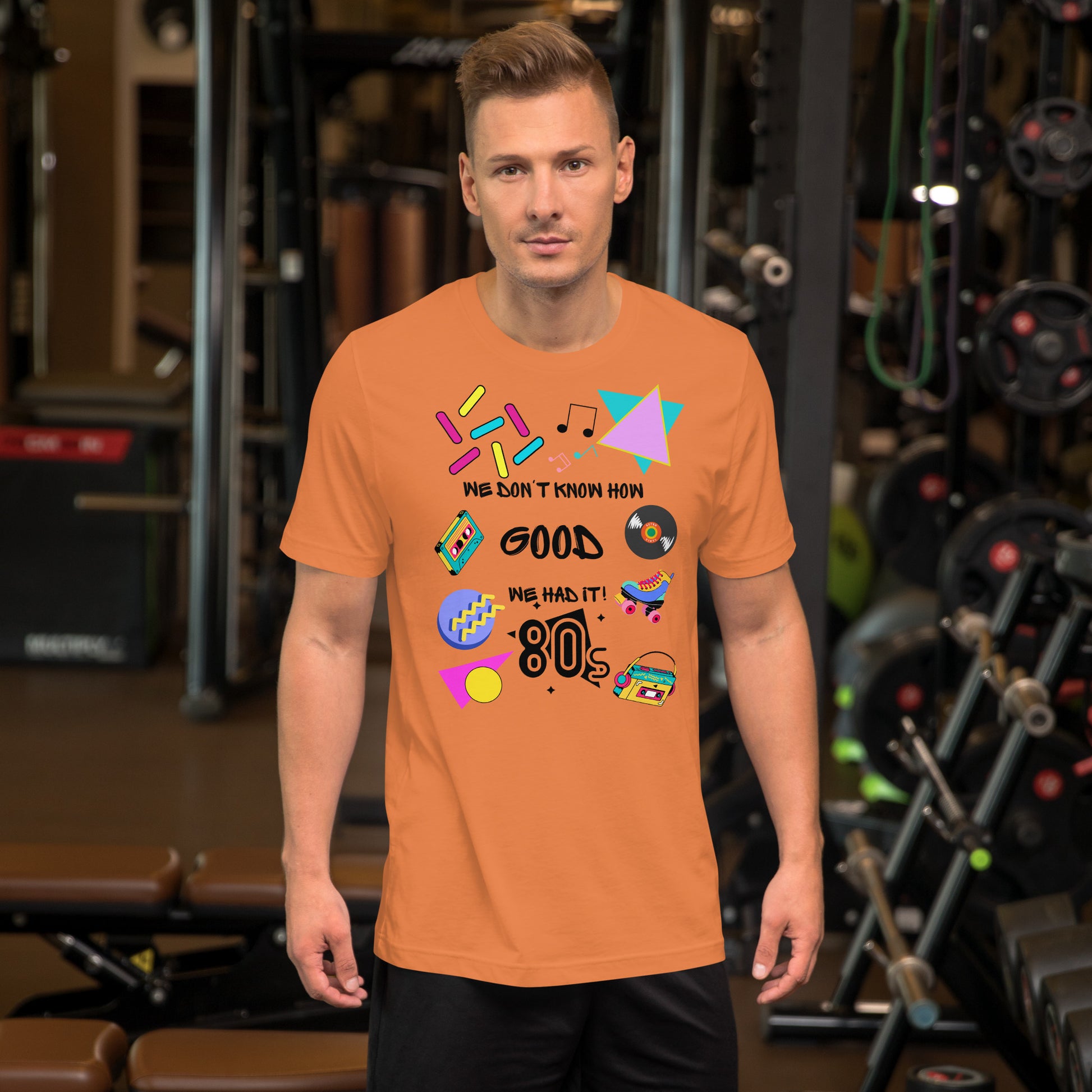 Unisex 80s retro graphic t-shirt with vintage pop culture design by Hipyfi Clothes & Design.