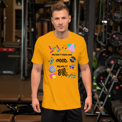 Unisex 80s retro graphic t-shirt with vintage pop culture design by Hipyfi Clothes & Design.