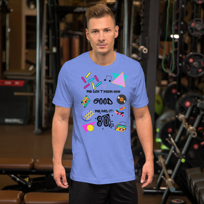 Unisex 80s retro graphic t-shirt with vintage pop culture design by Hipyfi Clothes & Design.