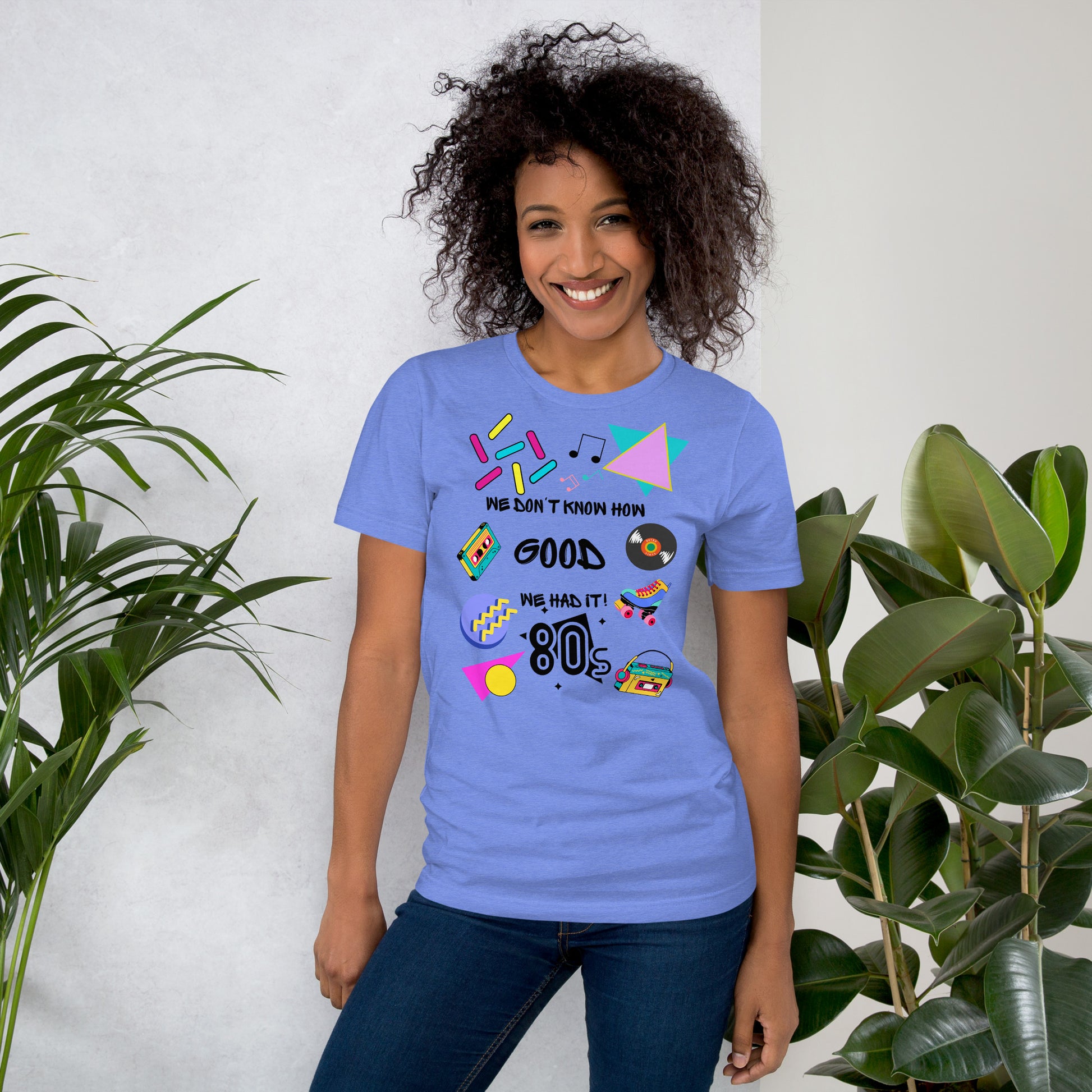 Unisex 80s retro graphic t-shirt with vintage pop culture design by Hipyfi Clothes & Design.