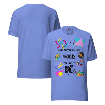 Unisex 80s retro graphic t-shirt with vintage pop culture design by Hipyfi Clothes & Design.