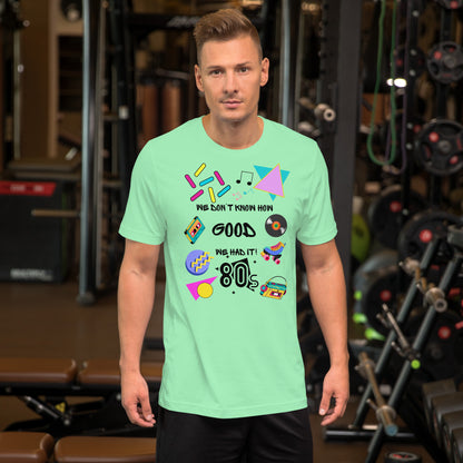Unisex 80s retro graphic t-shirt with vintage pop culture design by Hipyfi Clothes & Design.