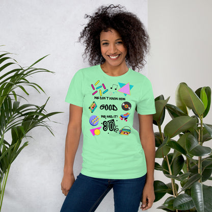 Unisex 80s retro graphic t-shirt with vintage pop culture design by Hipyfi Clothes & Design.