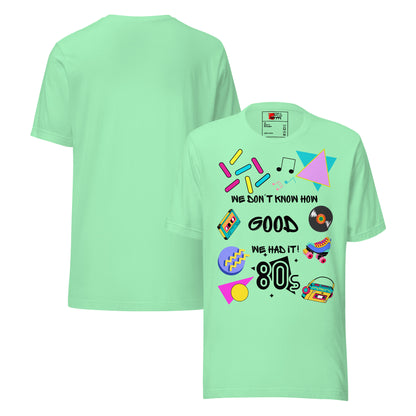 Unisex 80s retro graphic t-shirt with vintage pop culture design by Hipyfi Clothes & Design.