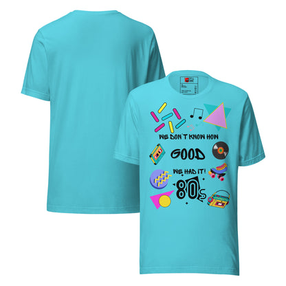 Unisex 80s retro graphic t-shirt with vintage pop culture design by Hipyfi Clothes & Design.