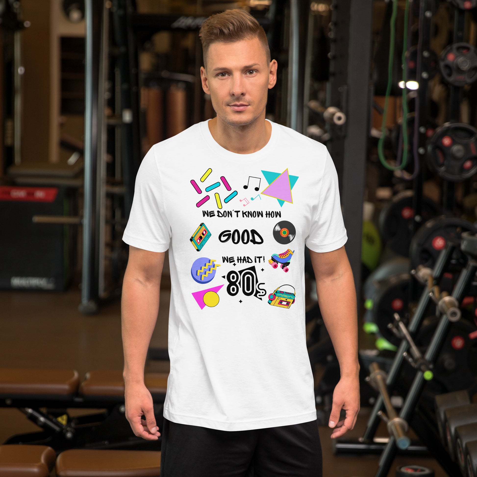 Unisex 80s retro graphic t-shirt with vintage pop culture design by Hipyfi Clothes & Design.