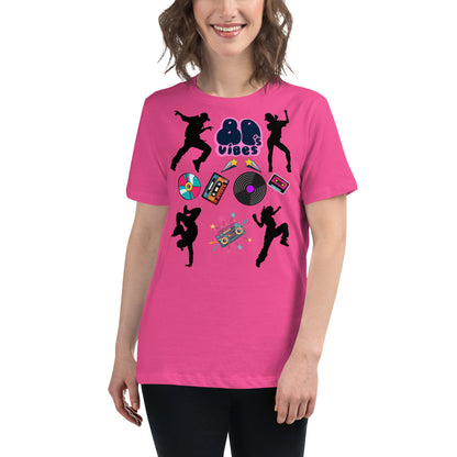 Women's 80s Graphic T-Shirt with Retro Pop Culture Design – Relaxed Fit by Hipyfi Clothes & Design. berry-front-2