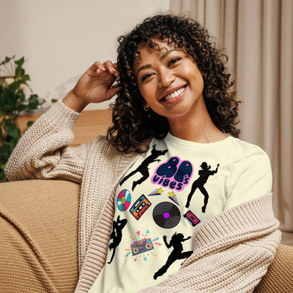 Women's 80s Graphic T-Shirt with Retro Pop Culture Design – Relaxed Fit by Hipyfi Clothes & Design. citron-front