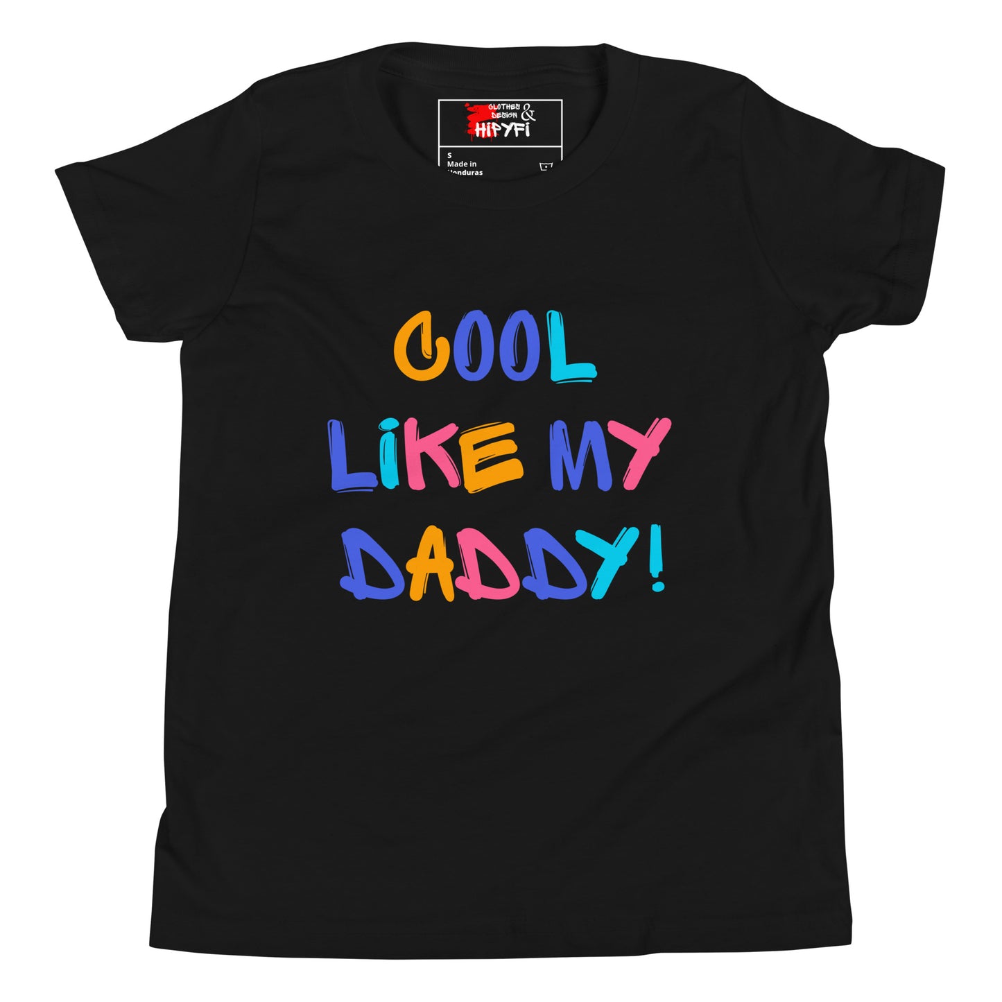 Cool Like My Daddy youth graphic tee – colorful kids t-shirt by Hipyfi Clothes & Design-2